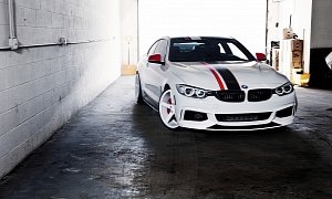 BMW 4 Series Coupe with White Wheels Is Extreme But Good Looking