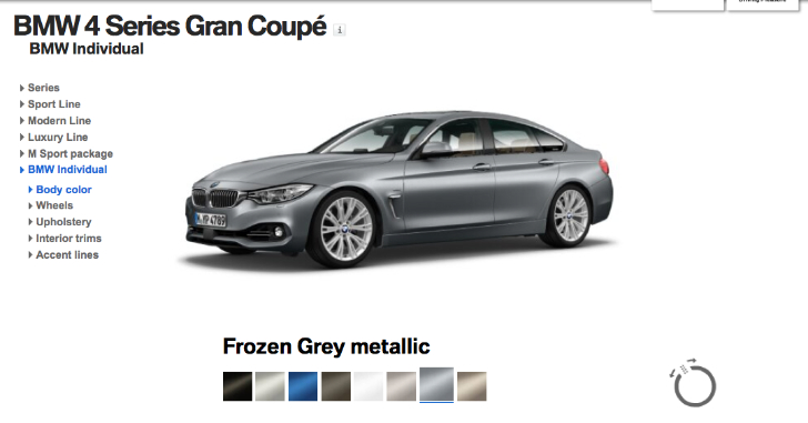 BMW 4 Series Gran Coupe Configurator