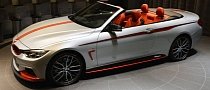 BMW 435i Convertible Gets Orange M Performance Kit, Akrapovic Pipes