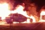 BMW 5 Series Patrol Car Goes up in Flames, Sets Fire to Vehicle it Was Attending