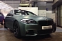 BMW 5 Series Wrapped in Brushed Army Green