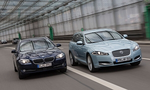 BMW 520d Touring versus Jaguar XF 2.2D Sportbrake Comparison Test