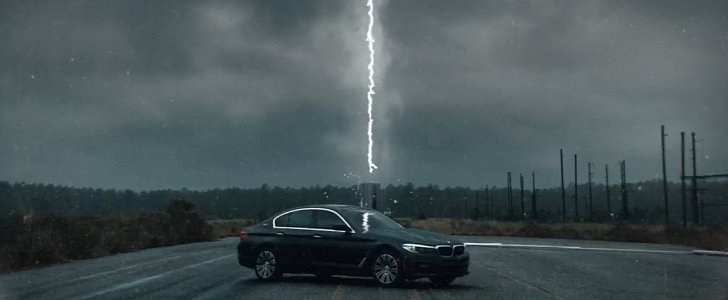 BMW 530e Harnesses Lightning to Prove It's a Force of Nature