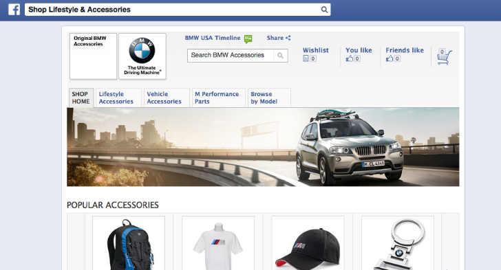 BMW USA Social Shop