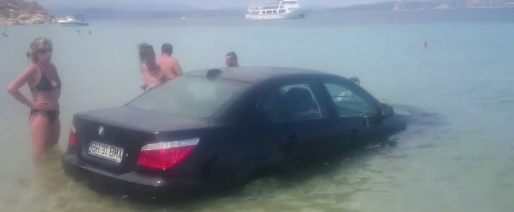 BMW in sea water: Greece