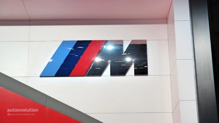 BMW M Logo at the Detroit Auto Show Stand