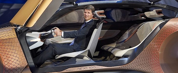 BMW CEO Harald Krueger and Vision Next 100 Concept