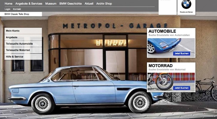 BMW Classic Online Parts Shop