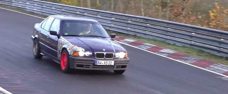 BMW E36 drifting on the Ring