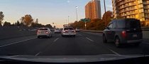 BMW Driver on HOV Lane Gets Instant Karma