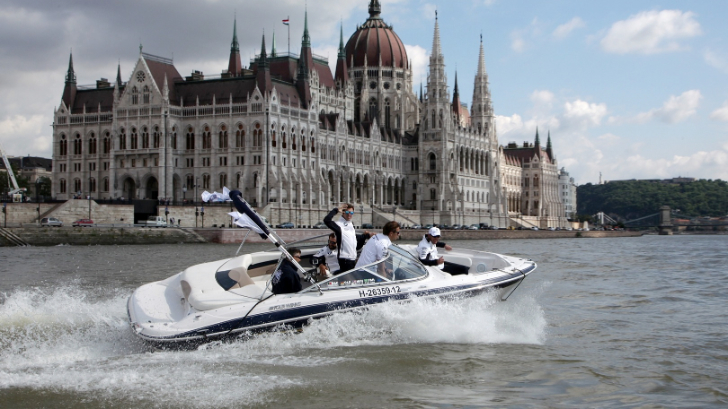 BMW DTM Drivers Take a Tour of Budapest on the Danube