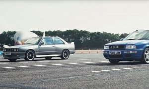 BMW E30 M3 vs. Audi RS2 Drag Race Is a Very Retro Drag Race