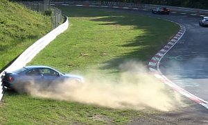 BMW E46 330Ci Clubsport Has Nurburgring Crash while Chasing Porsche 911 GT3 RS