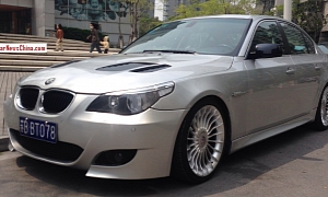 BMW E60 5 Series Spotted Wearing Alpina Wheels in China