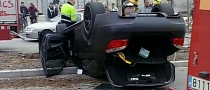 BMW E60 M5 Flips Over in Spain