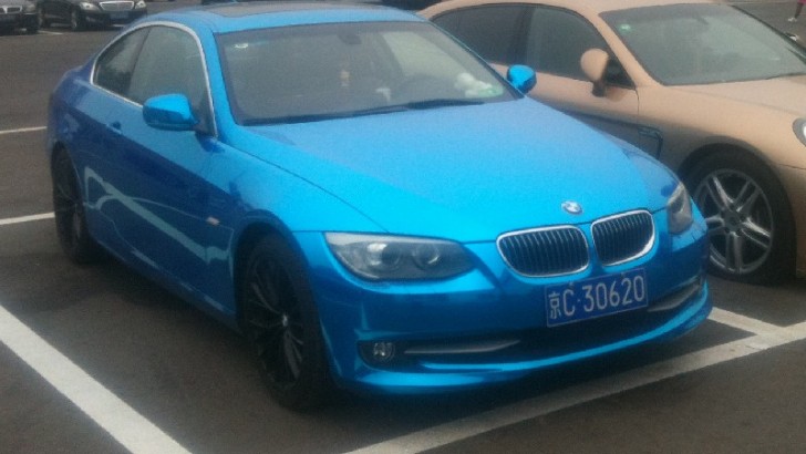 Chrome Blue BMW E92 3 Series