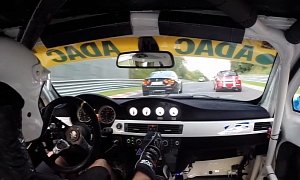 BMW E92 M3 Chases Down M4 on the Nurburgring