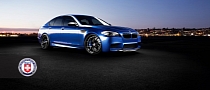 BMW F10 M5 Has Black Wheels and Blue Calipers