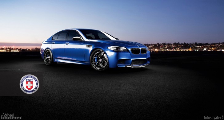 Monte Carlo Blue BMW F10 M5 on HRE Wheels
