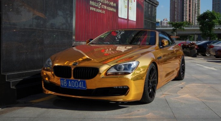 Golden BMW F12 6 Series Convertible