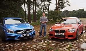 BMW F21 M135i vs Mercedes-Benz A46 AMG vs Golf GTI Comparison Test