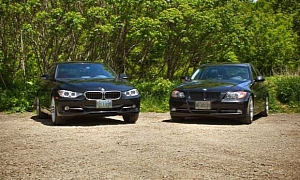 BMW F30 335i vs E90 335i Comparison Test by Autos.ca