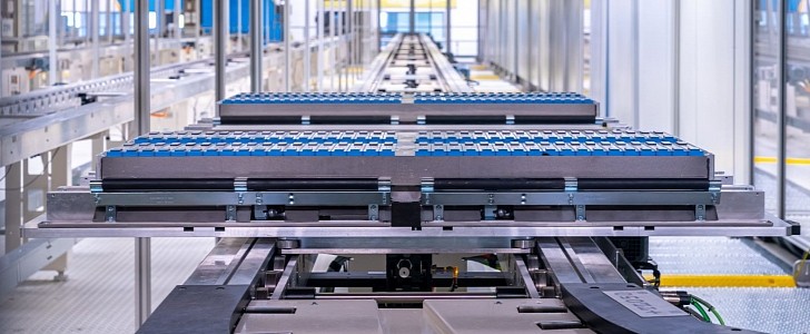 Production of battery-modules for high-voltage batteries at BMW Group Plant Leipzig