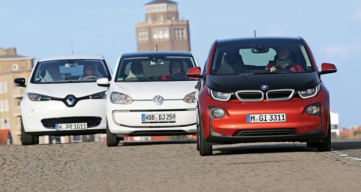 BMW i3 vs Renault Zoe vs VW E-Up