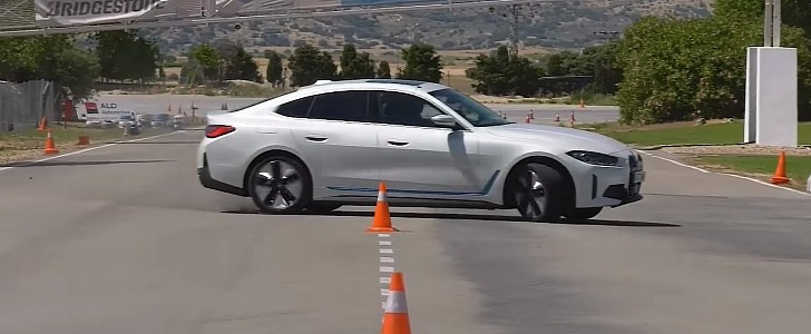 BMW i4 embarrasses itself in the moose test