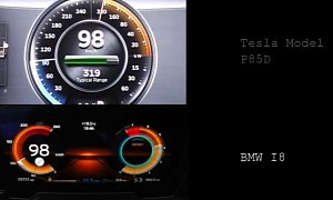 BMW i8 Clashes with Tesla Model S 85D in 0-62 MPH and 0-120 MPH Contest