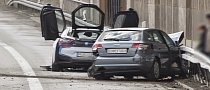 BMW i8 Crashes into an Audi A3 on a German Autobahn