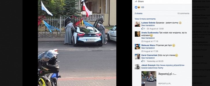 BMW i8 nuns in Poland