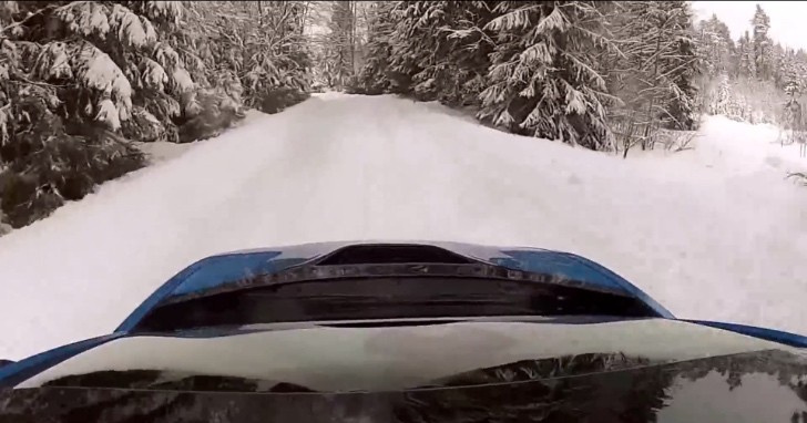 BMW i8 in the snow