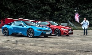 BMW i8 vs. M4 Drag Race by Top Gear Is a Photo Finish