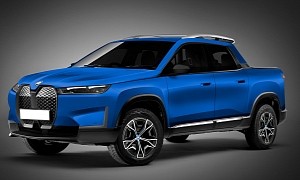 BMW iX Electric SUV Reimagined as an Electric Pickup Truck