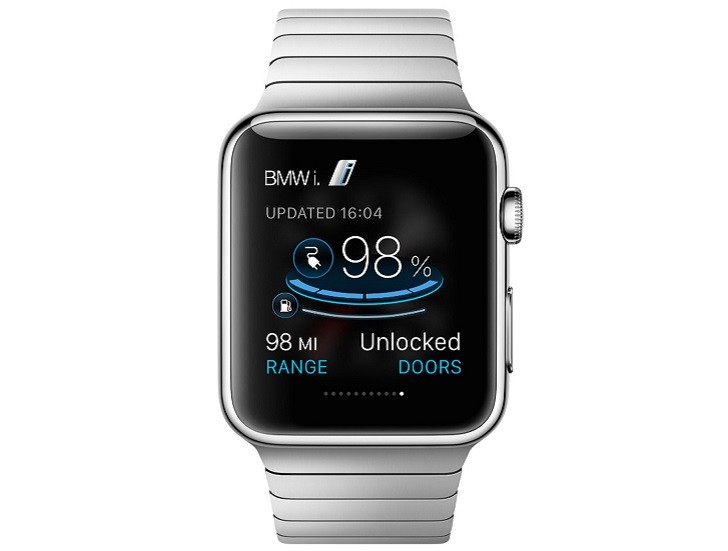 bmw i remote app on Apple Watch