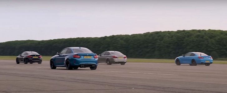 BMW M Drag Race Pits M2 Against M4, M5 and M6