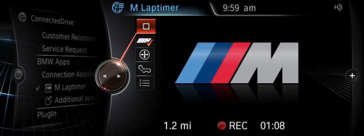 BMW M Laptimer on iDrive