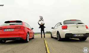 BMW M135i and Audi S3 Compete to Win a Playmate's Heart