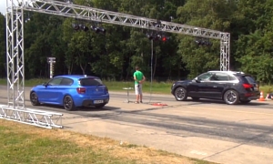 BMW M135i vs. Audi SQ5 Drag Race