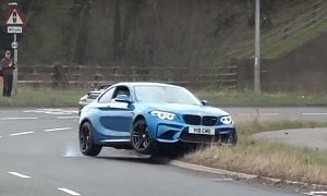 UPDATE: BMW M2 Crashes Leaving UK Car Show, Hits Curb in Front of Porsche Dealer