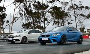 BMW M2 vs. Mercedes A45 AMG Drag Race Needs Wicked Photo Finish