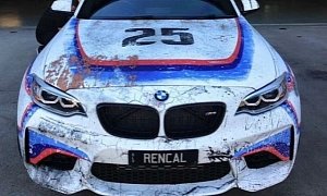 UPDATED: BMW M2 with Worn-Out 1975 3.0 CSL Racecar Livery Has Cool Beater Look