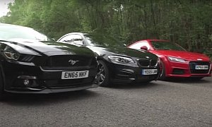 BMW M235i, Audi TT and Ford Mustang Compared, Drag Race Included