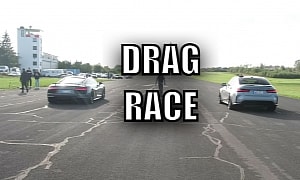 BMW M3 Competition Drag Races Audi R8 V10 Plus, They're Worlds Apart