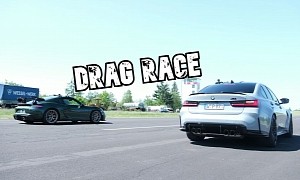BMW M3 Competition Drag Races Porsche 718 Cayman GT4 RS, Both Are Properly Fast