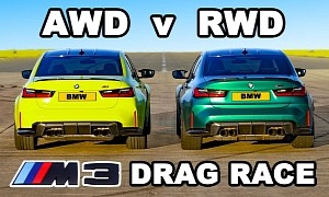 BMW M3 Competition RWD Races M3 Competition xDrive To Settle Age Old Debate