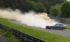 BMW M3 CSL Has Brutal Nurburgring Near Crash, Stops Inches Away from Guardrail
