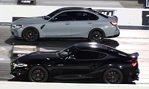BMW M3 Drags Toyota GR Supra, Someone Really Should Have Stayed Put That Night