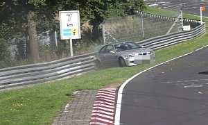 BMW M3 Driver Can’t Handle the Nurburgring, Ruins His E46 in Multi-Stage Crash